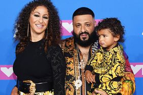 Nicole Tuck, DJ Khaled and Asahd Tuck Khaled attend the 2018 MTV Video Music Awards at Radio City Music Hall on August 20, 2018 in New York City