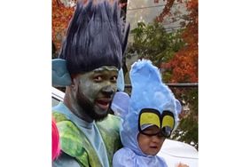 Usher Dresses Up in 'Trolls' Halloween Costume with Kids Sire and Sovereign After 'Encanto' Shoot