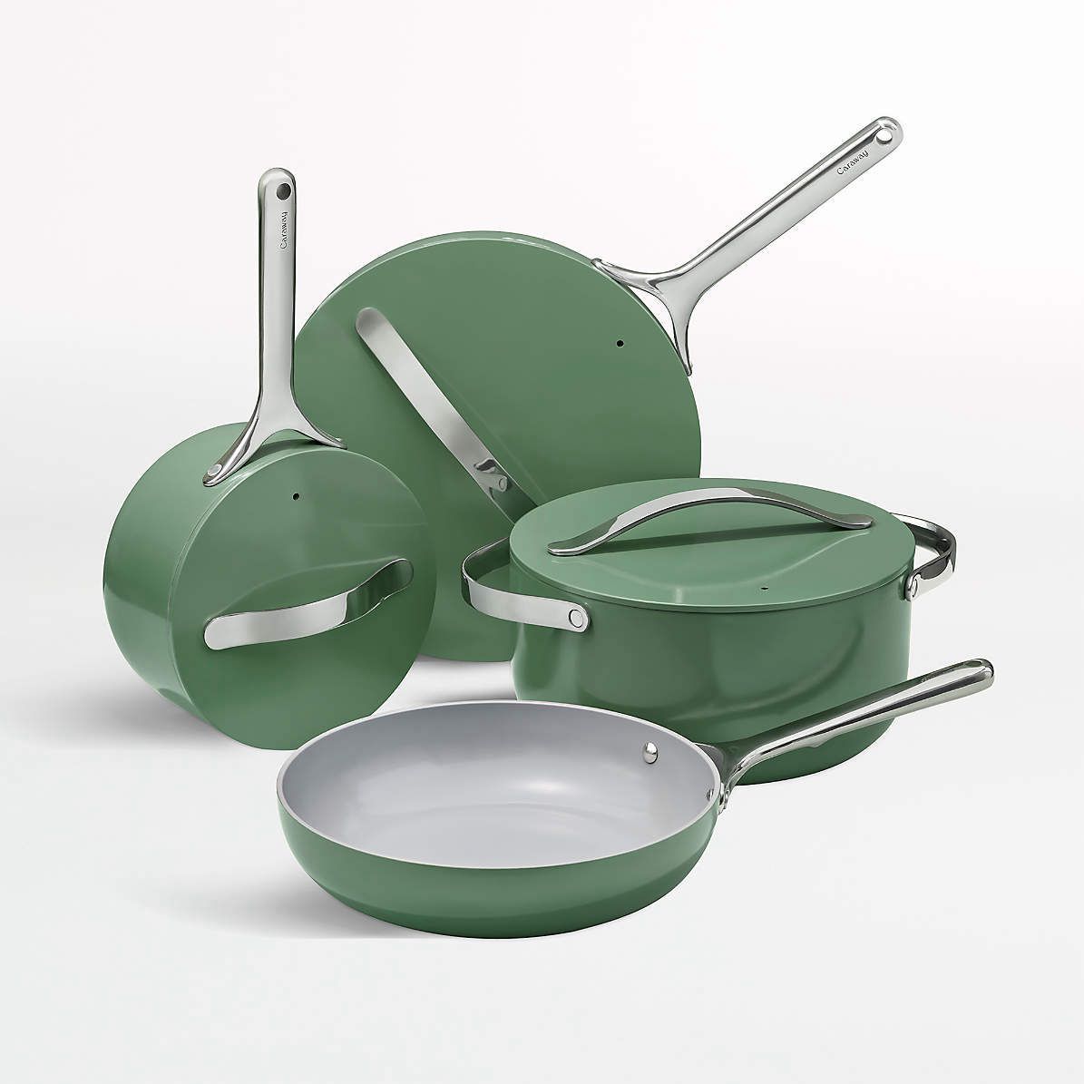 Caraway Cookware Set, $395; carawayhome.com https://www.carawayhome.com/products/cookware-sets/?color=sage