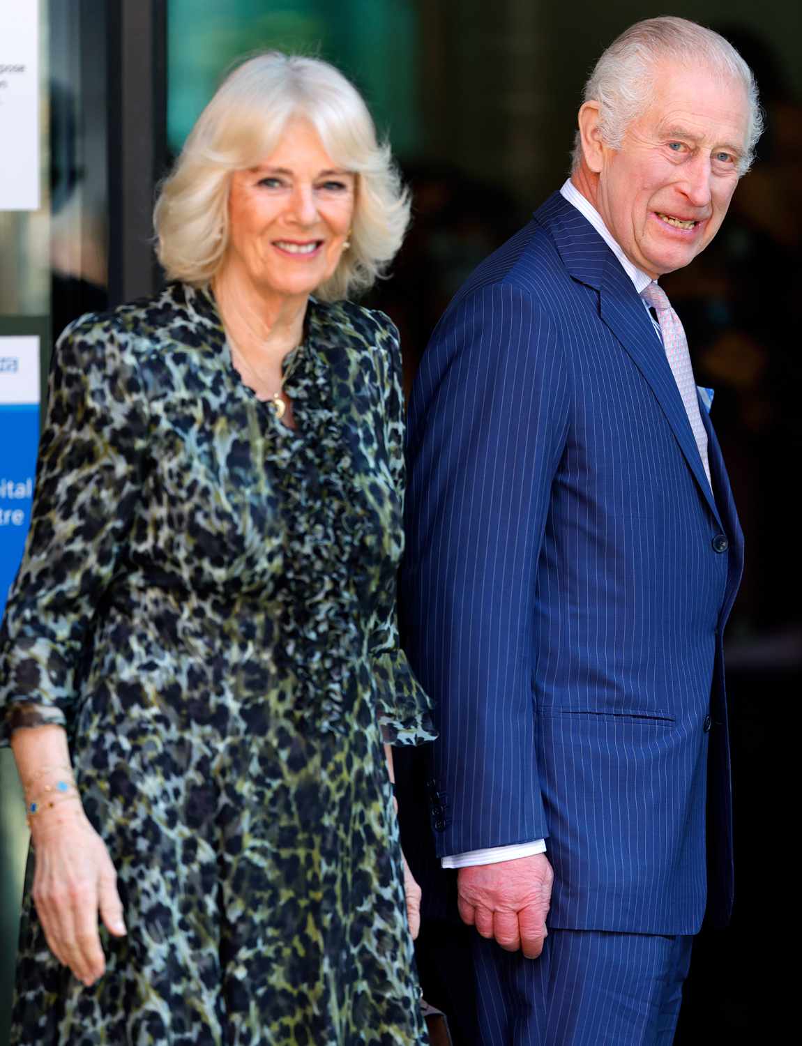Queen Camilla and King Charles III visit the University College Hospital Macmillan Cancer Centre to raise awareness of the 