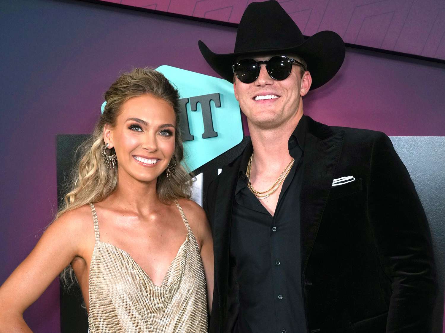 Hallie Ray Light McCollum and Parker McCollum attend the 2023 CMT Music Awards on April 02, 2023 in Austin, Texas.