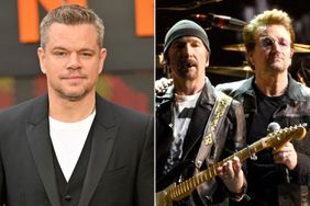 Matt Damon, The Edge and Bono of U2