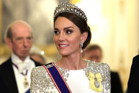 Catherine, Princess of Wales during the State Banquet at Buckingham Palace on November 22, 2022 in London, England. This is the first state visit hosted by the UK with King Charles III as monarch, and the first state visit here by a South African leader since 2010. (