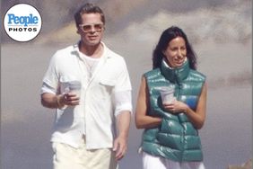 Brad Pitt and Ines De Ramon looked madly in love as the rarely seen couple proved to be going stronger than ever. 