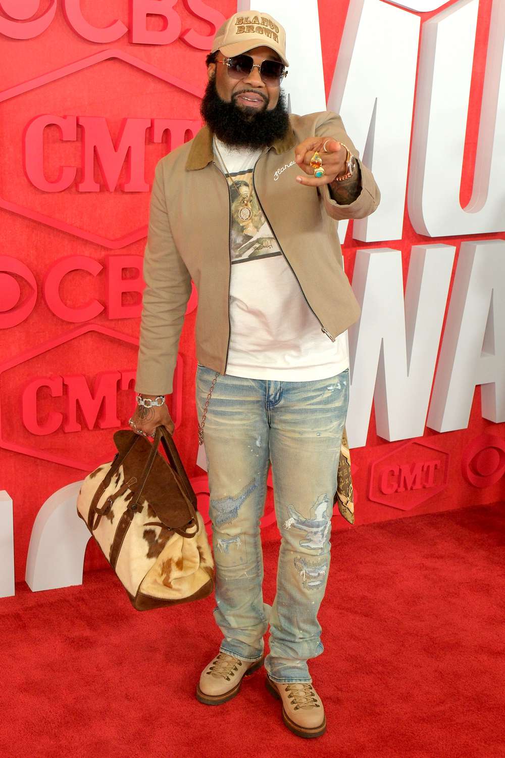 Blanco Brown attends the 2024 CMT Music Awards at Moody Center on April 07, 2024 in Austin, Texas