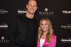 Andrew East and Shawn Johnson East attend the Waiting for Wishes Celebrity Waiters Dinner