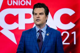 Representative Matt Gaetz, a Republican from Florida, speaks during the Conservative Political Action Conference (CPAC) in Orlando, Florida, U.S., on Friday, Feb. 26, 2021