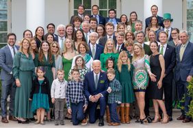 Kerry Kennedy posts picture of Kennedy family at the whitehouse with joe biden on st patrick's day 03 17 24