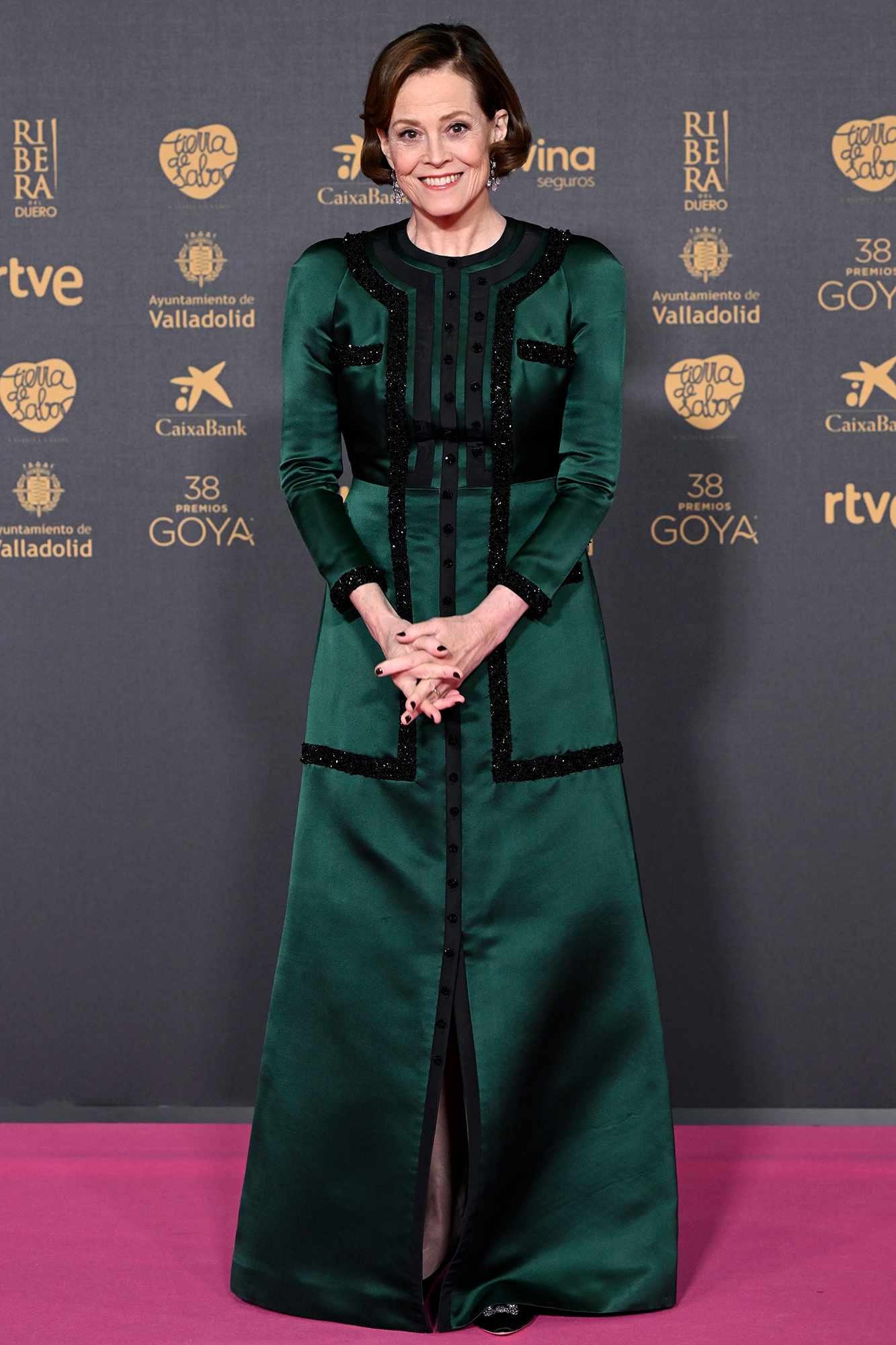 Sigourney Weaver attends the red carpet at the Goya Awards 2024 at Feria de Valladolid