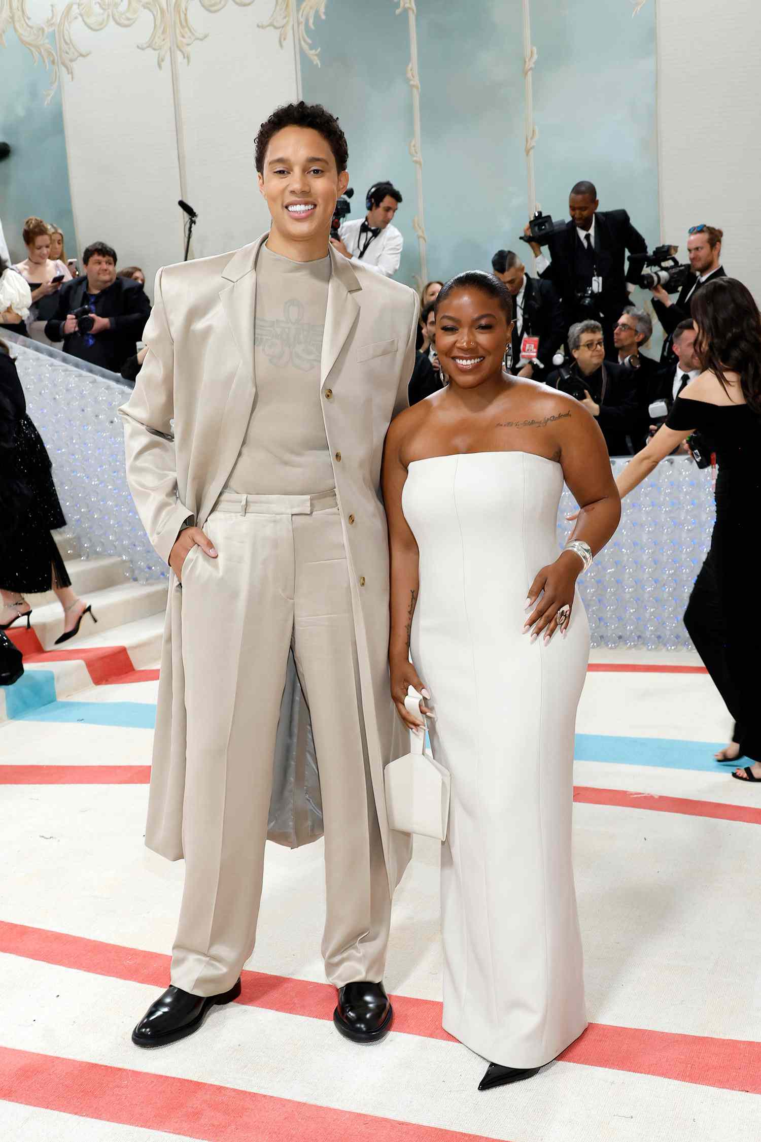 Brittney Griner and Cherelle Griner attend The 2023 Met Gala Celebrating "Karl Lagerfeld: A Line Of Beauty" at The Metropolitan Museum of Art on May 01, 2023
