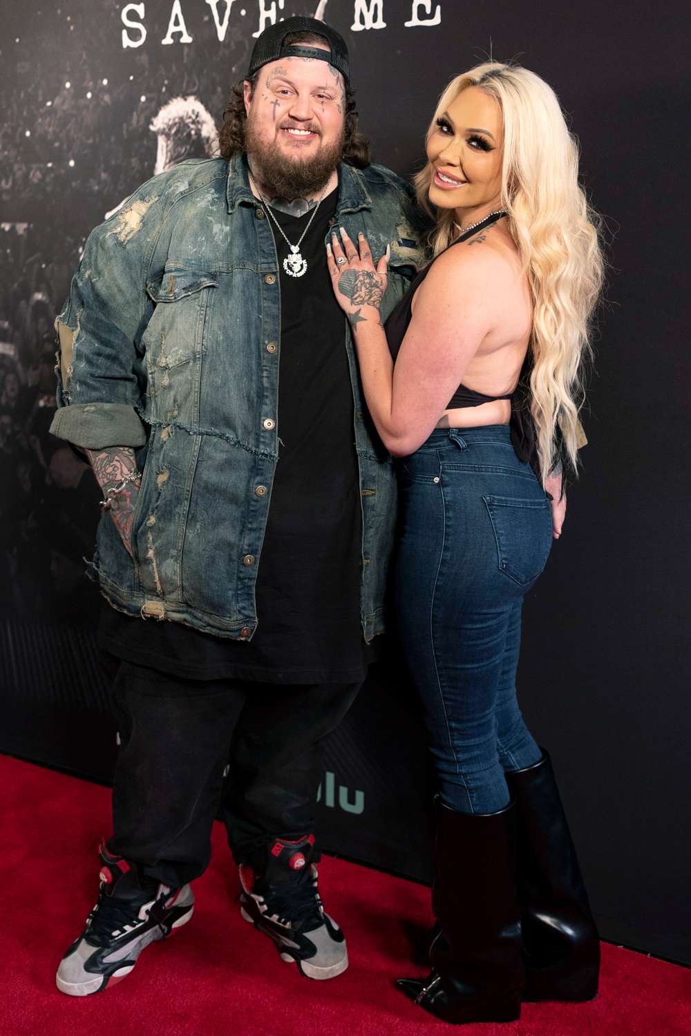 Jelly Roll and Bunnie Xo attend the "Jelly Roll: Save Me" Documentary World Premiere at the Ryman Auditorium on May 30, 2023
