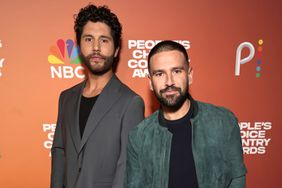 Dan Smyers and Shay Mooney of Dan + Shay arrive to the 2023 People's Choice Country Awards held at the Grand Ole Opry House on September 28, 2023 in Nashville, Tennessee.