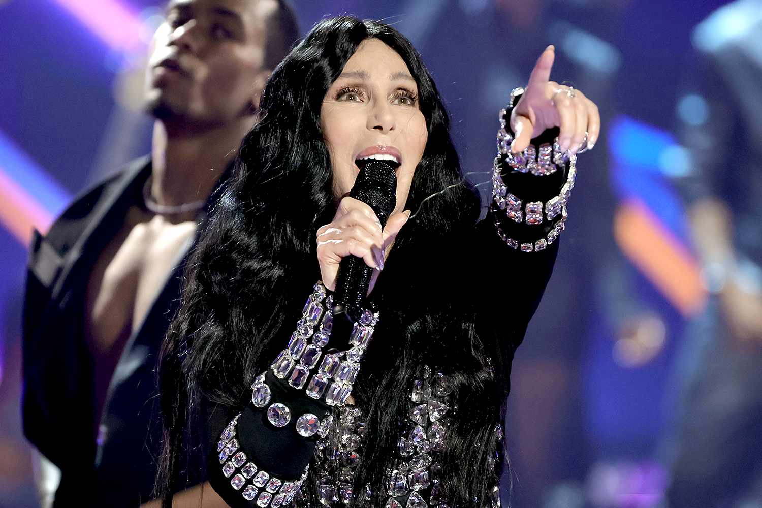 Cher performs onstage during the 2024 iHeartRadio Music Awards at Dolby Theatre in Los Angeles, California on April 01, 2024. 