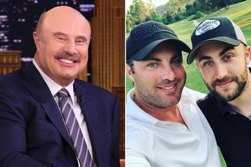 Dr. Phil McGraw during an interview while on 'The Tonight Show Starring Jimmy Fallon' on April 23, 2019. ; Jay McGraw and Jordan McGraw. 