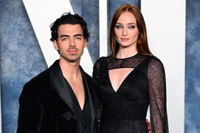 Joe Jonas (L) and Sophie Turner attend the 2023 Vanity Fair Oscar Party hosted by Radhika Jones at Wallis Annenberg Center for the Performing Arts 