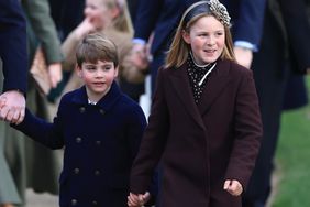 Prince Louis and Mia Tindall attend the Christmas Morning Service at Sandringham Church