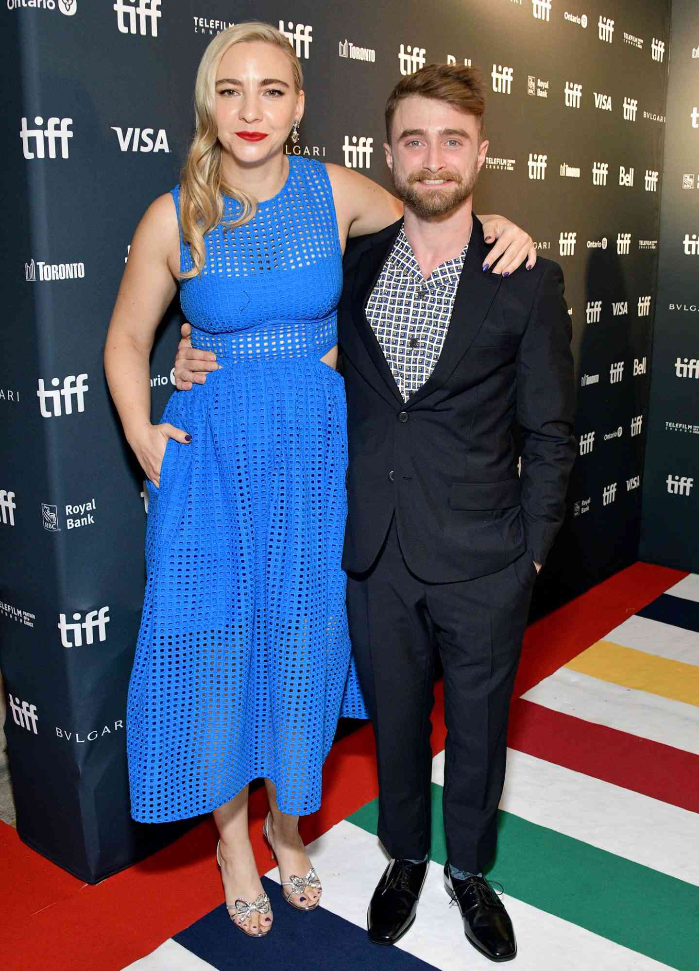 Erin Darke and Daniel Radcliffe attend the "Weird: The Al Yankovic Story" Premiere during the 2022 Toronto International Film Festival