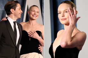 Justin Long and Kate Bosworth attend the 2023 Vanity Fair Oscar Party Hosted By Radhika Jones at Wallis Annenberg Center for the Performing Arts on March 12, 2023 in Beverly Hills, California.