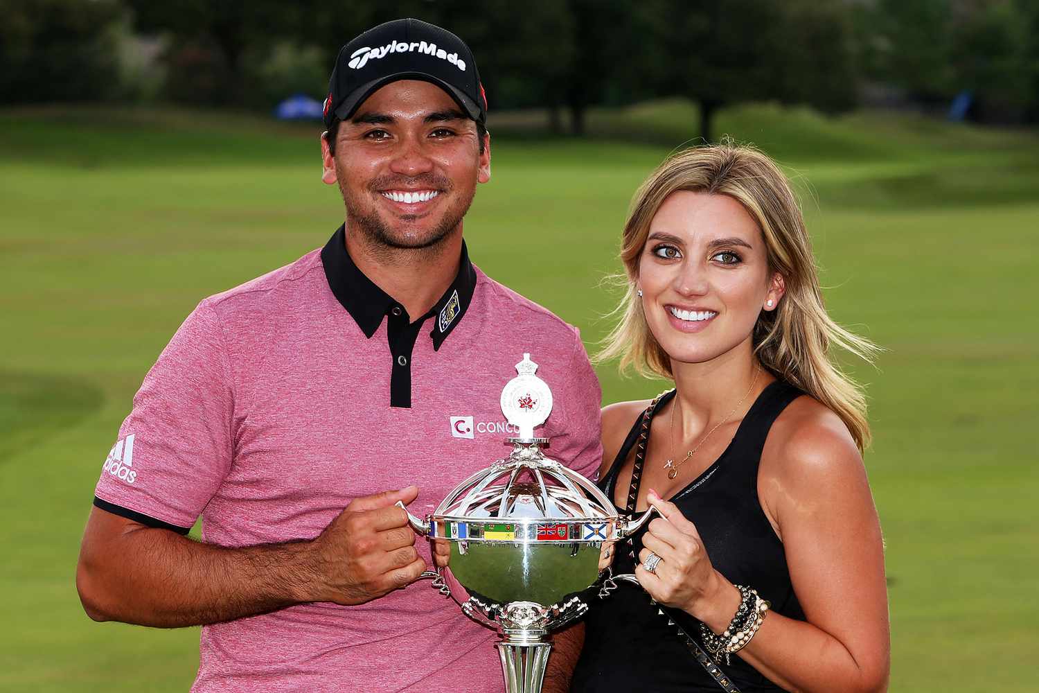 Jason Day and Ellie Day after the final round of the RBC Canadian Open on July 26, 2015 in Oakville, Canada.