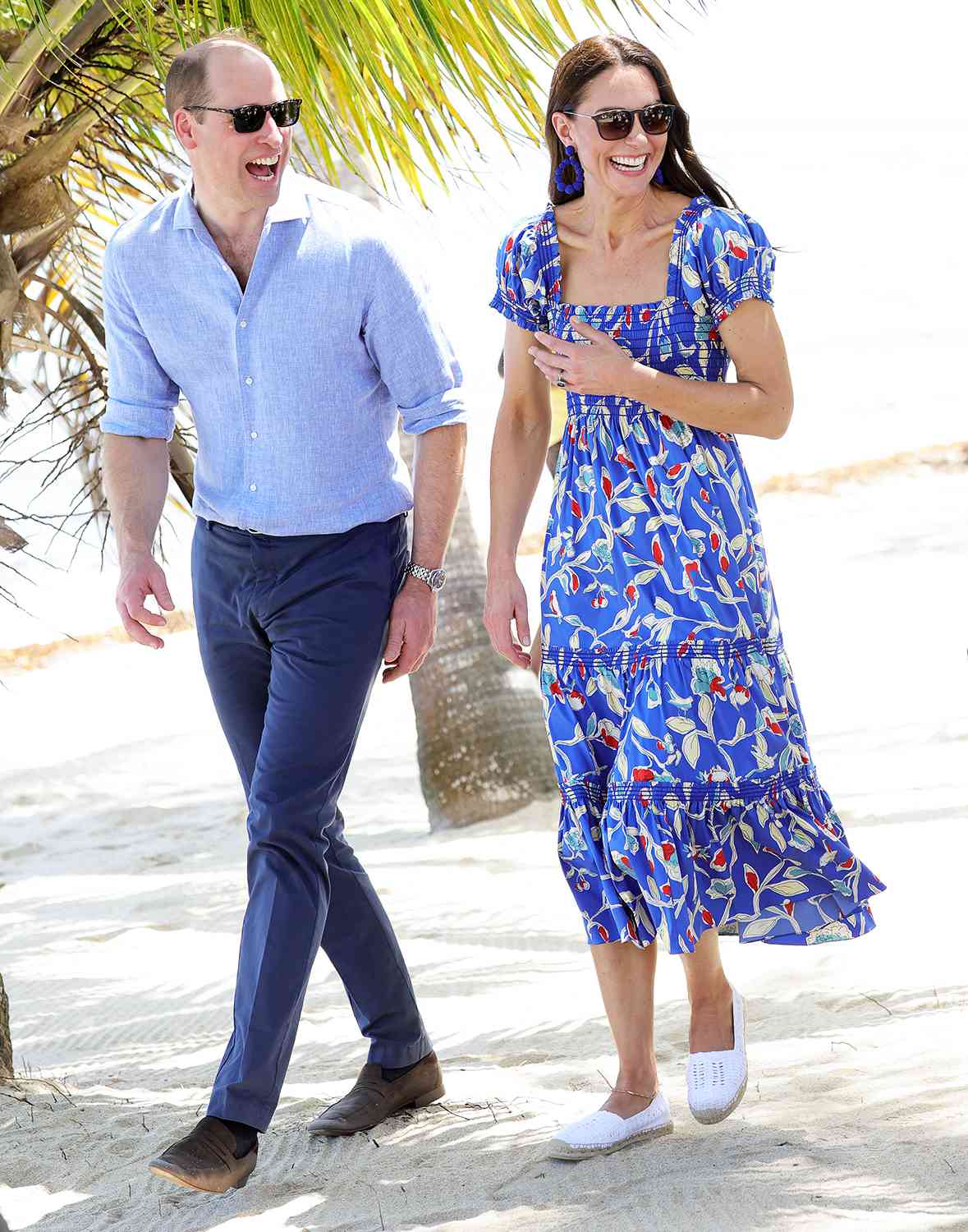 Catherine, Duchess of Cambridge and Prince William, Duke of Cambridge on the Beach after a Garifuna Festival on the second day of a Platinum Jubilee Royal Tour of the Caribbean on March 20, 2022 in Hopkins, Belize. The Duke and Duchess of Cambridge are visiting Belize, Jamaica and The Bahamas on their week long tour.