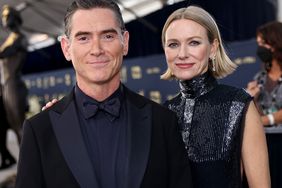 Billy Crudup and Naomi Watts attend the 28th Screen Actors Guild Awards at Barker Hangar on February 27, 2022 in Santa Monica, California
