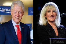 President Bill Clinton attends the Annual Charity Day Hosted By Cantor Fitzgerald, BGC and GFI on September 11, 2019 in New York City. (Photo by Paul Morigi/Getty Images for Cantor Fitzgerald); Christine McVie performs at Madison Square Garden on October 7, 2014 in New York City. (Photo by Kevin Mazur/WireImage)