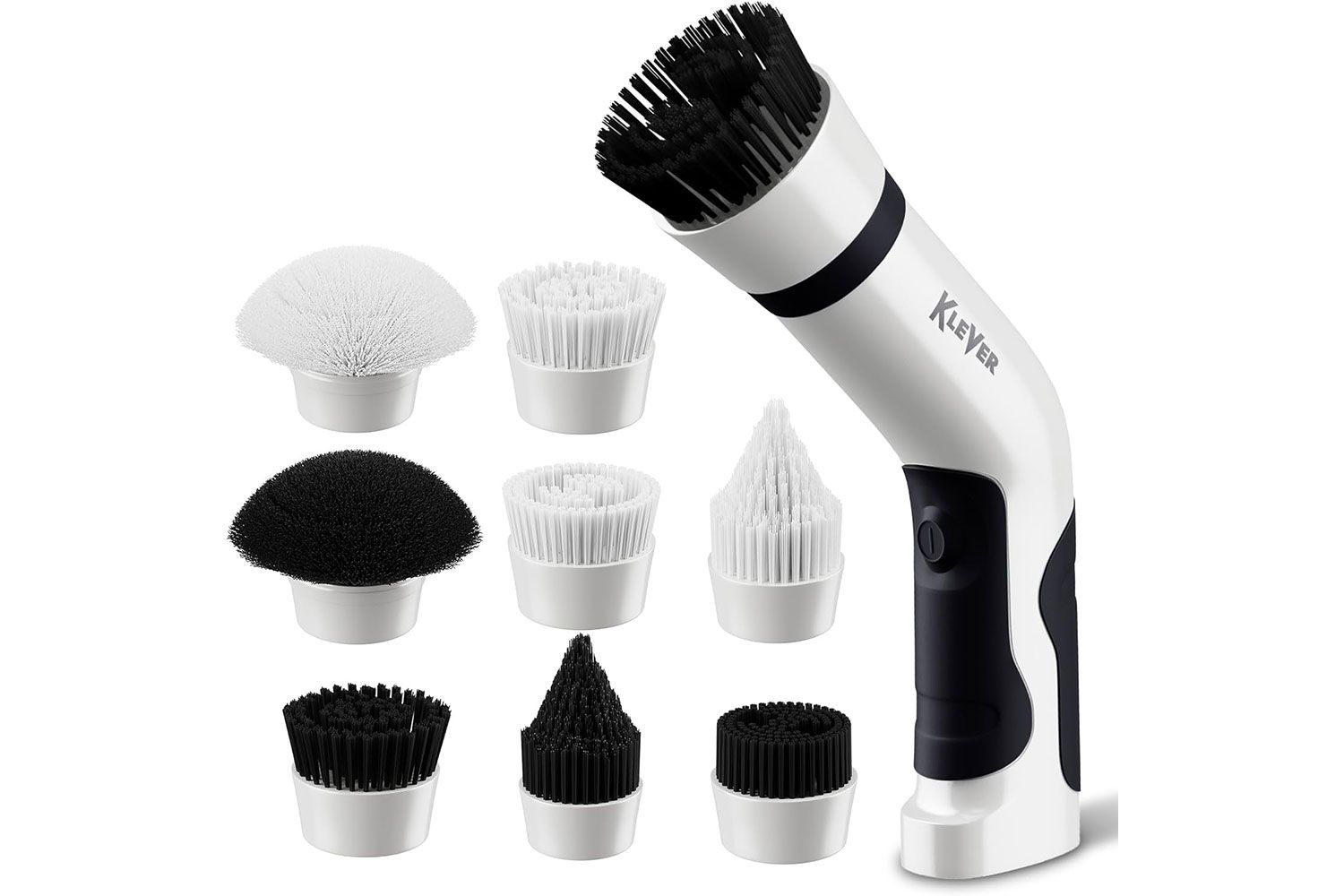 Klever Electric Spin Scrubber with 8 Brushes