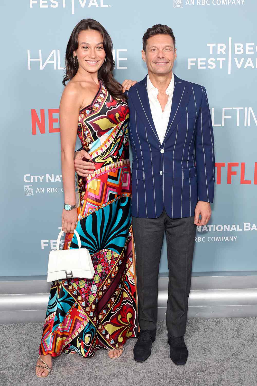 Aubrey Paige and Ryan Seacrest attend the Tribeca Festival Opening Night & World Premiere of Netflix's Halftime on June 08, 2022 in New York City.