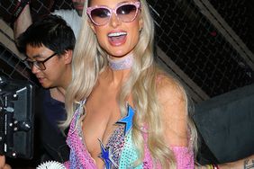 Paris Hilton is all smiles after her concert at the Fonda Theater in Hollywood