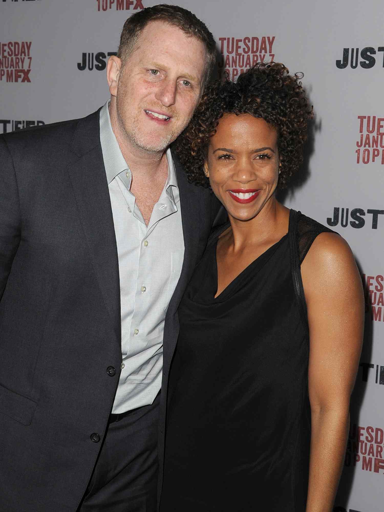 Michael Rapaport and Kebe Dunn attend the season 5 premiere screening of FX's "Justified" on on January 6, 2014 in Los Angeles, California. 