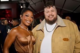 Victoria Monet and Jelly Roll attend the 66th GRAMMY Awards at Crypto.com Arena on February 04, 2024