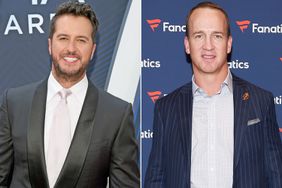 Luke Bryan attends the 52nd annual CMA Awards at the Bridgestone Arena on November 14, 2018 in Nashville, Tennessee. (Photo by Jason Kempin/Getty Images); Peyton Manning at the Fanatics Super Bowl Party on February 3, 2018 in Minneapolis, Minnesota. (Photo by Michael Loccisano/Getty Images for Fanatics)