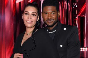 Jennifer Goicoechea and Usher attend the 2021 iHeartRadio Music Awards at The Dolby Theatre in Los Angeles, California, which was broadcast live on FOX on May 27, 2021
