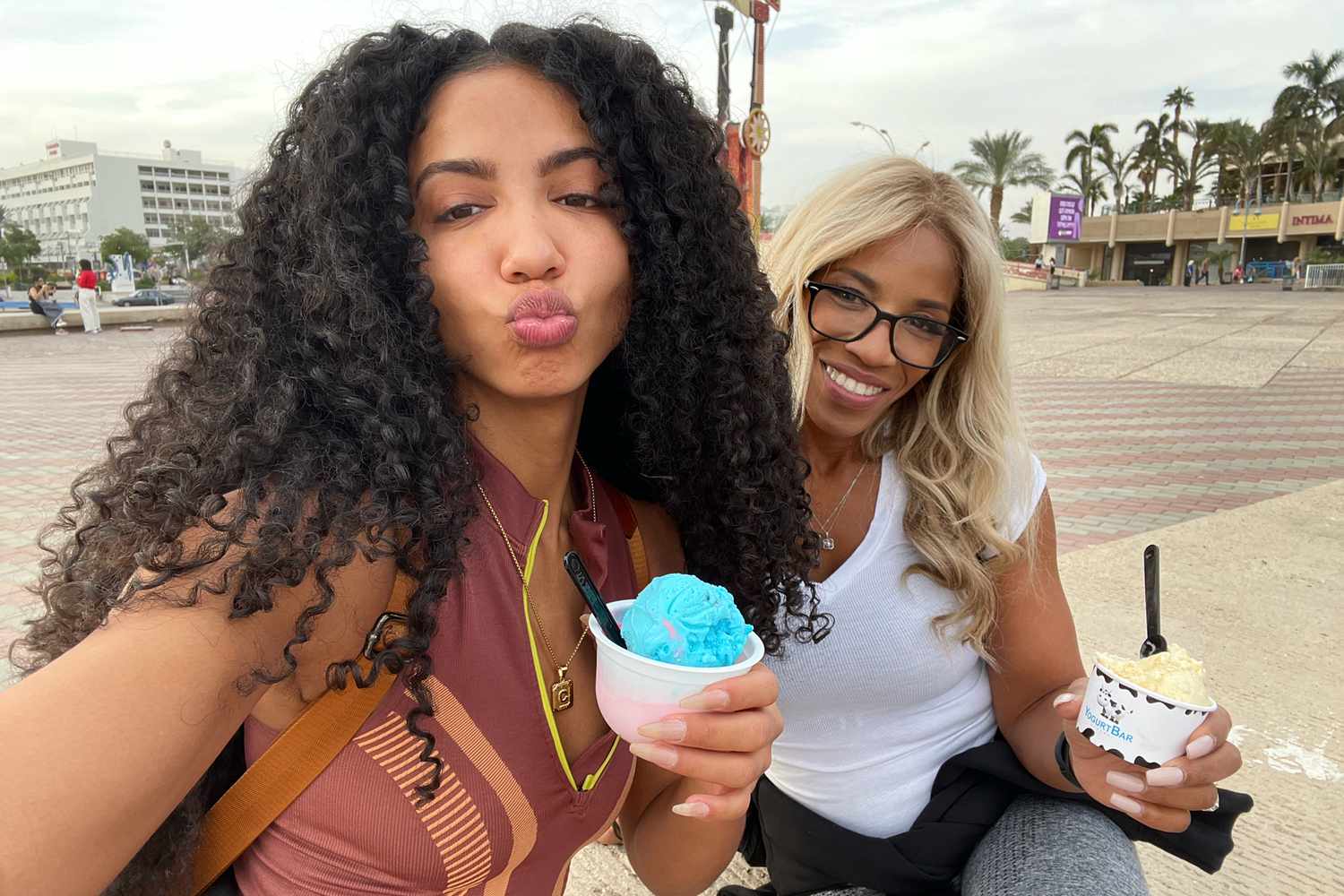 Cheslie and April in Israel
