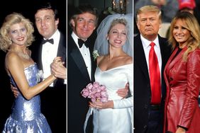 Ivana Trump and Donald Trump, ; Donald Trump and Marla Maples pose on their wedding day on December 20, 1993. ; Donald J. Trump and Melania Trump with the Republican National Committee on December 5, 2020. 