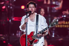 Nick Jonas performs onstage during Jonas Brothers âFive Albums, One Nightâ Tour at Little Caesars Arena on August 24, 2023 in Detroit, Michigan