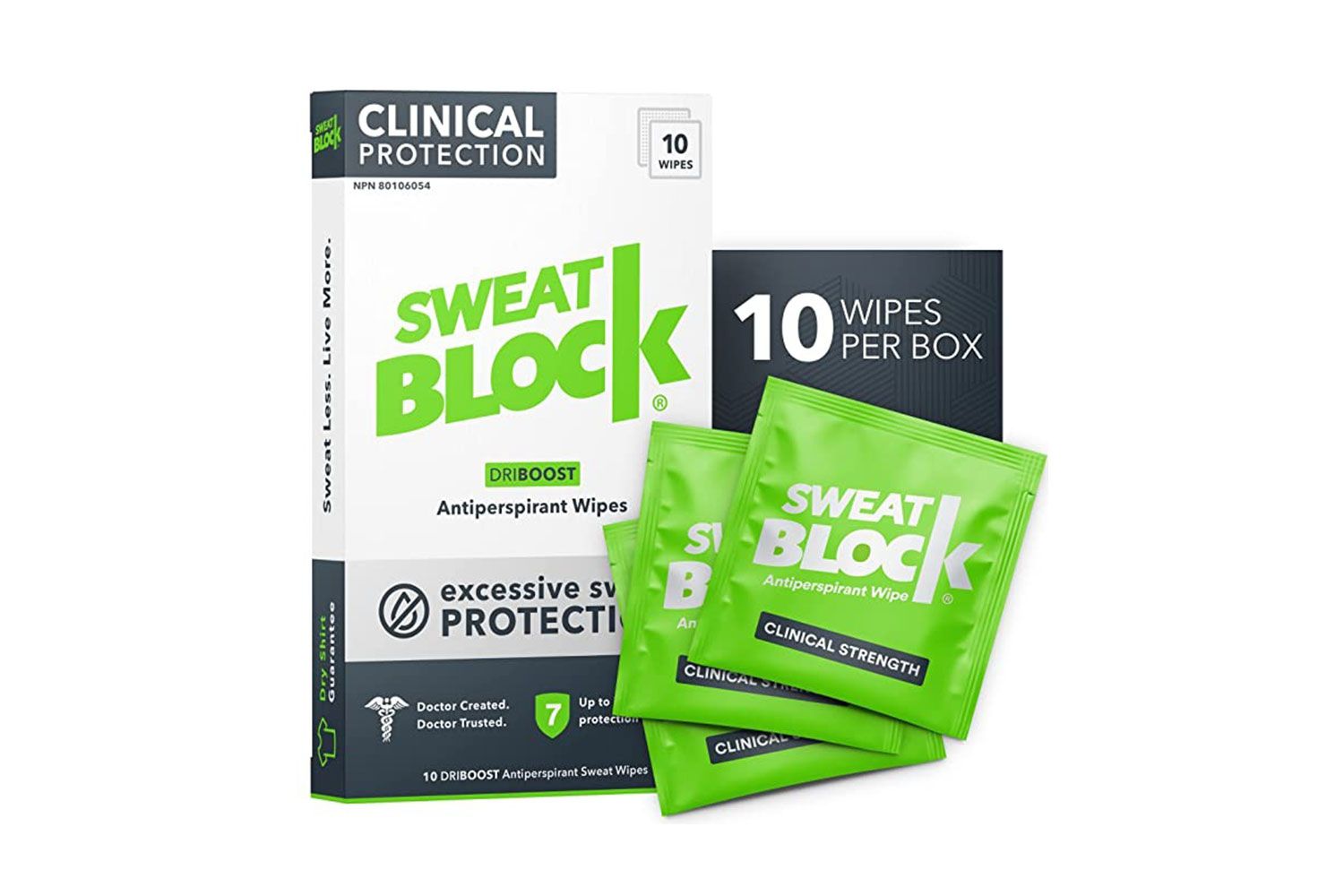 SweatBlock Antiperspirant Wipes