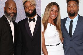 Odell Beckham Sr. and Odell Beckham Jr. attend the 2018 Diamond Ball on September 13, 2018 in New York City. ; Heather Van Norman and son Odell Beckham, Jr. attend the 2015 Fresh Air Fund's Salute To American Heroes on May 28, 2015 in New York City. 