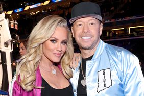 enny McCarthy and Donnie Wahlberg attend the 73rd NBA All-Star Game at Gainbridge Fieldhouse on February 18, 2024 in Indianapolis, Indiana.