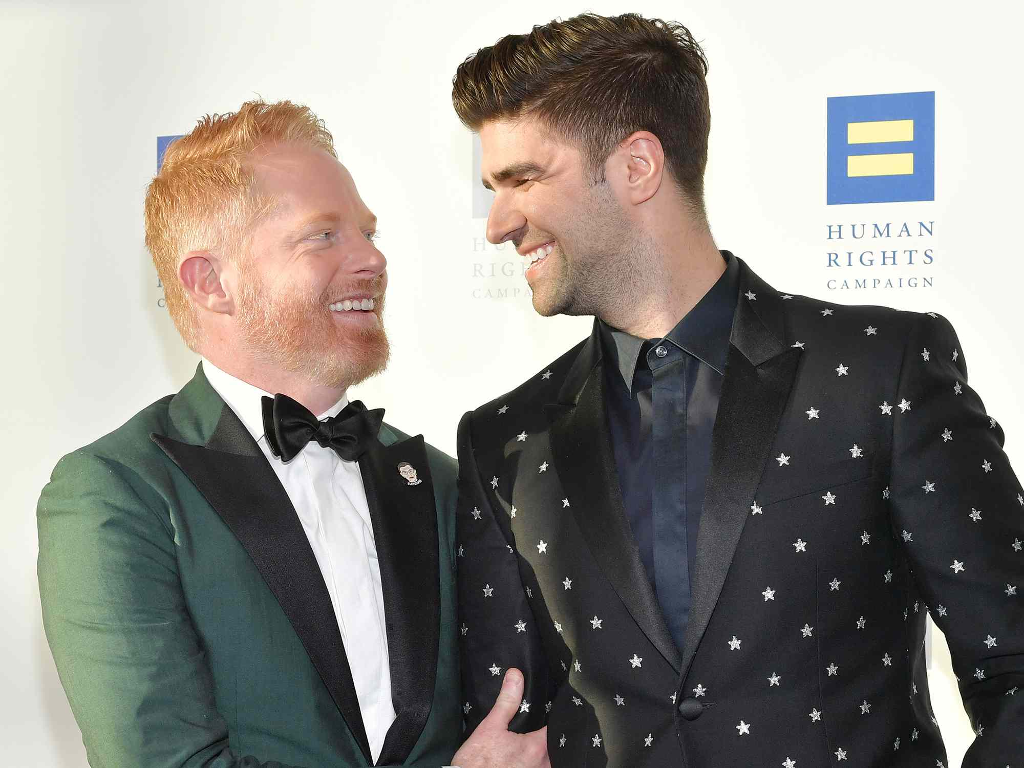 Jesse Tyler Ferguson and Justin Mikita attend the Human Rights Campaign 2019 Los Angeles Dinner at JW Marriott Los Angeles at L.A. LIVE on March 30, 2019 in Los Angeles, California