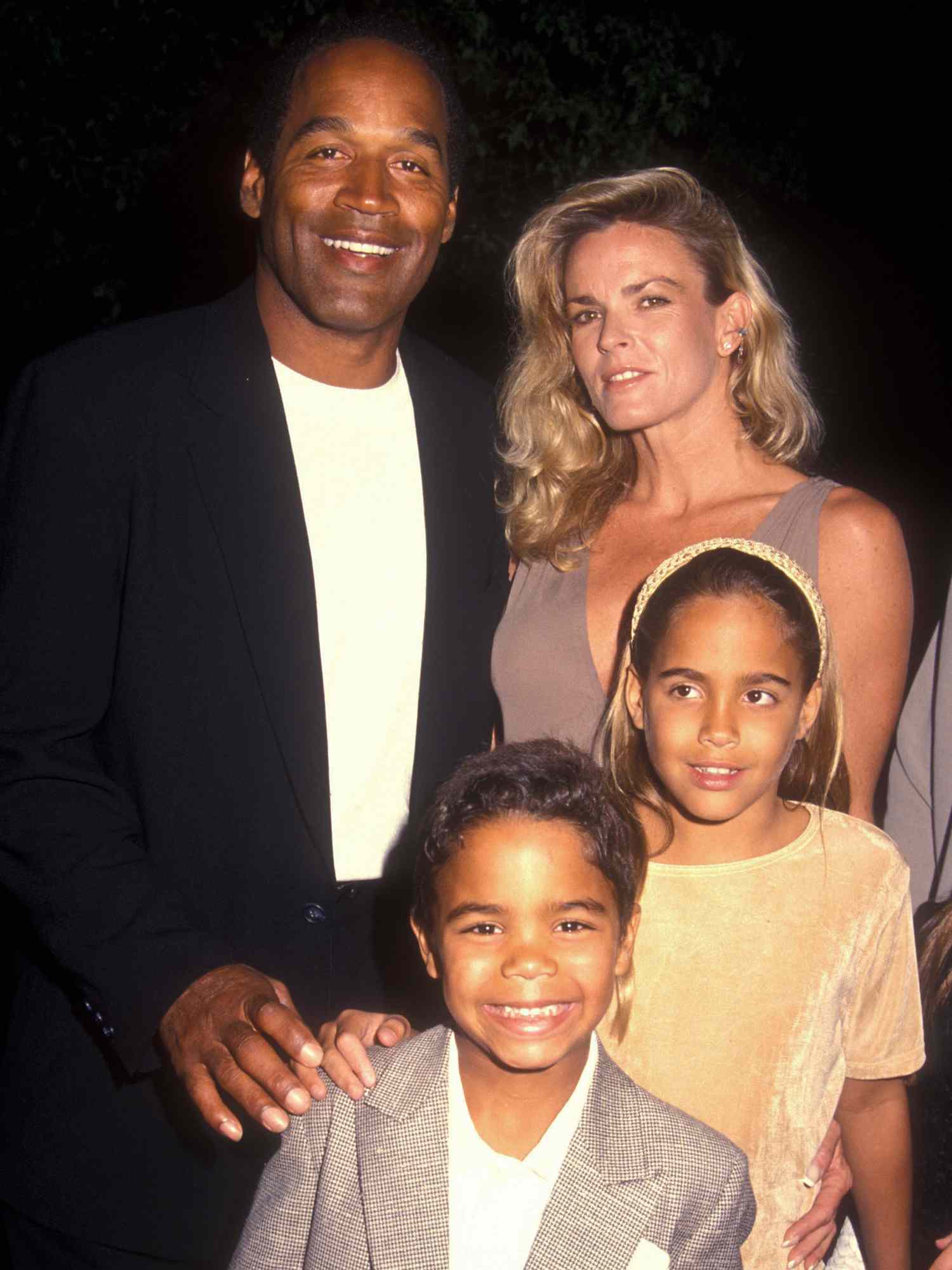O.J. Simpson, Nicole Brown Simpson, and their kids Sydney and Justin at the 'Naked Gun 33 1/3' Premiere in Hollywood, California. 