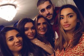 Zayn Malik with his mom Trisha Malik and sisters, Doniya, Waliyha, and Safaa. 