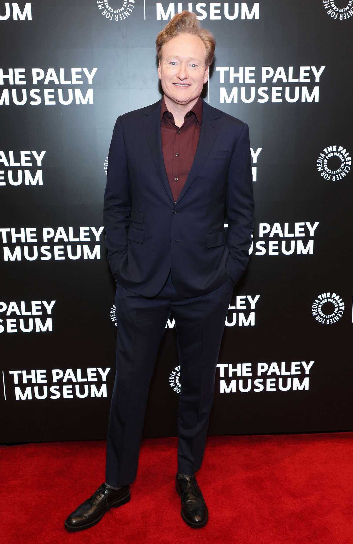 Conan O'Brien attends the PaleyLive - Globetrotting & Podcasting: Conan O'Brien's Life After Late-Night TV event at The Paley Museum on April 11, 2024 in New York City. 