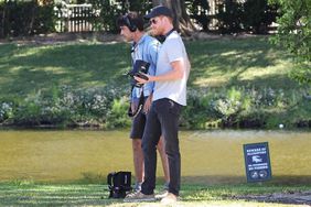 Palm Beach, FL - Prince Harry films scenes for his new Netflix show at the Royal Salute Polo Challenge in Palm Beach. A solo Harry was supporting a team called Valiente while Meghan Markle skipped the event.