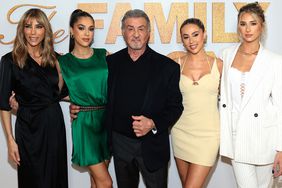 Jennifer Flavin Stallone, Sistine Stallone, Sylvester Stallone, Sophia Stallone and Scarlet Stallone attend The Family Stallone Red Carpet & Reception on May 11, 2023 in New York City. 