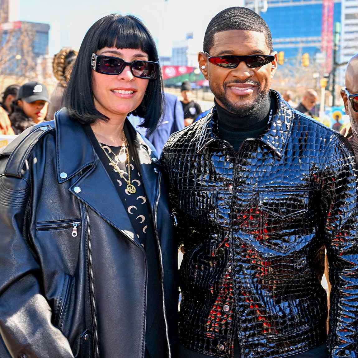 Jennifer Goicoechea, Usher, L.A. Reid and Erica Reid attend the Black Music and Entertainment Walk of 