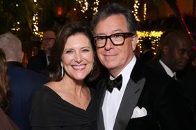Evelyn McGee-Colbert and Stephen Colbert attend the HBO & Max Post Emmys Reception at San Vicente Bungalows on January 15, 2024