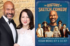 Keegan-Michael Key and Elle Key and book The History of Sketch Comedy: A Journey through the Art and Craft of Humor