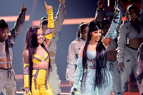 GloRilla and Cardi B perform onstage during the 2022 American Music Awards at Microsoft Theater on November 20, 2022 in Los Angeles, California.