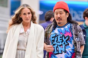 Sarah Jessica Parker and Bobby Lee seen on the set of "And Just Like That..." 